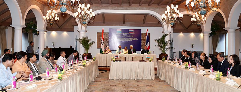 File:Hansraj Gangaram Ahir at the signing in ceremony of the MoU between India and Thailand, on Cooperation in Controlling Narcotic Drugs, Psychotropic Substances, their Precursors and Chemicals and Drug Abuse, in New Delhi.jpg