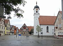 Stadtmitte Hayingen von Süden