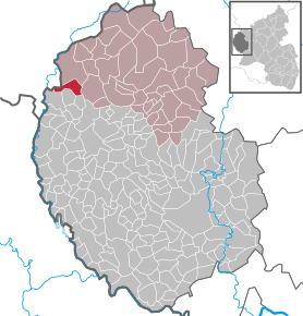 Poziția Heckhuscheid pe harta districtului Eifelkreis Bitburg-Prüm