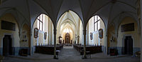 Čeština: Interiér kostela sv. Jana Nepomuckého v Hluboké nad Vltavou. English: Interior of the Church of Saint John of Nepomuk in the town of Hluboká nad Vltavou, South Bohemian Region, Czech Republic.