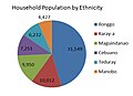 Grafik populasi berdasarkan suku bangsa
