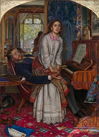 <i>The Awakening Conscience</i> Painting by William Holman Hunt