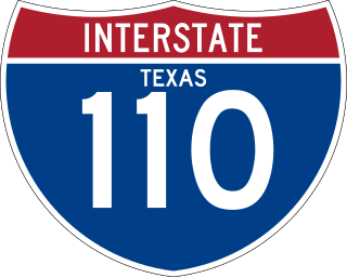 <span class="mw-page-title-main">Interstate 110 (Texas)</span> Interstate Highway in Texas