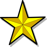 Icône étoile d'or à cinq branches.svg