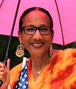 Illinois State Senator Jaqueline Y. Collins at the Bud Billiken Parade 2015 (20419952322) (cropped).jpg