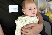 A seven-week-old human baby following a kinetic object. Infant vision.jpg