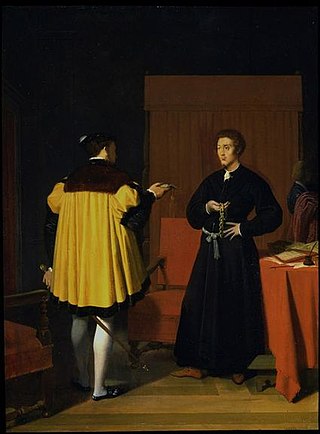<i>Aretino and Charles Vs Ambassador</i> Painting by Jean-Auguste-Dominique Ingres