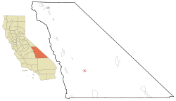 Lage im Inyo County und im Bundesstaat Kalifornien