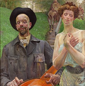 Autoportrait à la muse (1908), Radom, musée Jacek Malczewski.