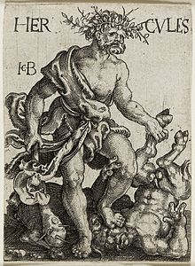 5. Hercules et Nesus, estampe, cat. Bartsch 49.
