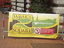 Jamaica in the Square - Chamberlain Square - banners (7728383130).jpg