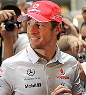 McLaren's Jenson Button came in second behind Vettel by a then record gap of 122 points. Jenson Button Hungary 2010.jpg