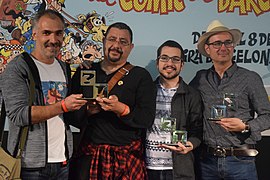 Jesús Alonso Iglesias, El Torres, Javi de Castro, Ricardo Esteban. Saló del Còmic de Barcelona, 2016.jpg