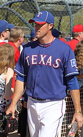 Nathan with the Texas Rangers in spring training, 2012 Joe Nathan on March 15, 2012.jpg