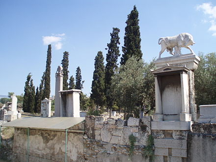Funeral monuments from the Kerameikos cemetery at Athens