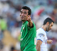 Khodadad Azizi in a charity football match.jpg