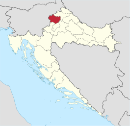 Locatie van provincie Krapinsko-zagorska županija in Kroatië