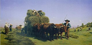 <i>Haymaking in the Auvergne</i> Painting by Rosa Bonheur