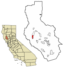 Lake County California Zonele încorporate și necorporate Lakeport Evidențiat 0639710.svg