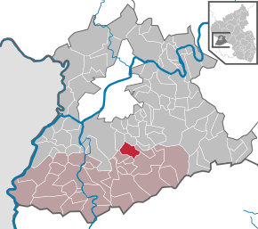 Poziția ortsgemeinde Lampaden pe harta districtului Trier-Saarburg