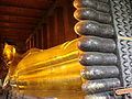 Lascar Gold plated Reclining Buddha (46 meters long and 15 meters high) - Wat Pho (4509721442).jpg