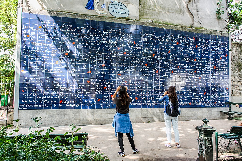 Le mur des je t'aime, Paris 26 August 2013