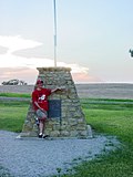 The marker located near Lebanon, Kansas