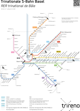 Netwerkkaart van de S-Bahn Basel