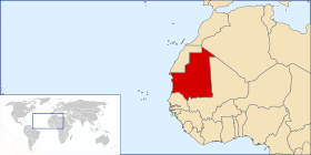 Vendndodhja - Mauritania