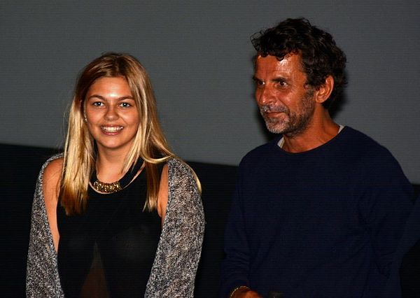 Louane Emera and Éric Lartigau at a preview event