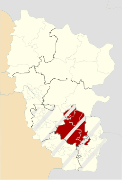 盧甘斯克區在盧甘斯克州的位置