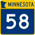 Trunk Highway 58 Markierung