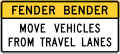 Fender bender crash area.