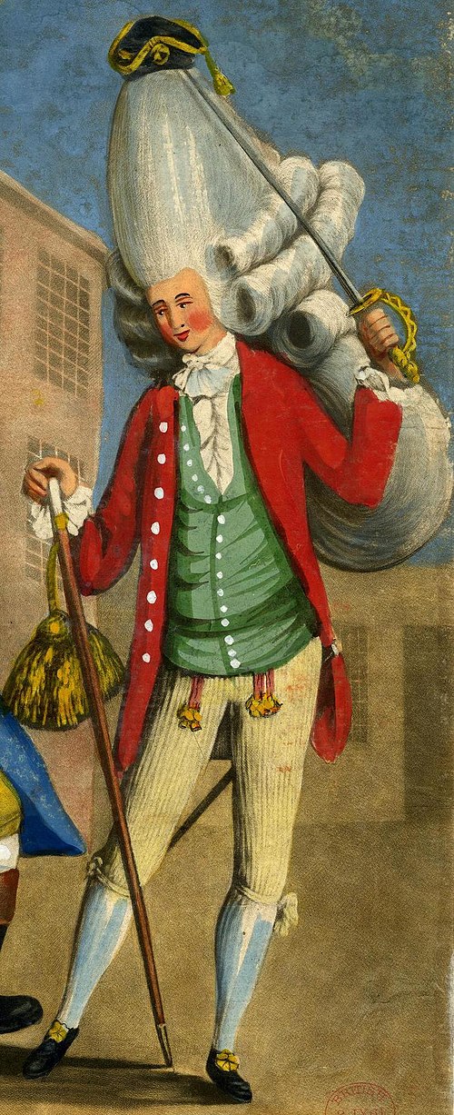 A fop from "What is this my Son Tom?", 1774