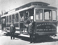 Main Street & Agricultural Park electric streetcar, c.1896