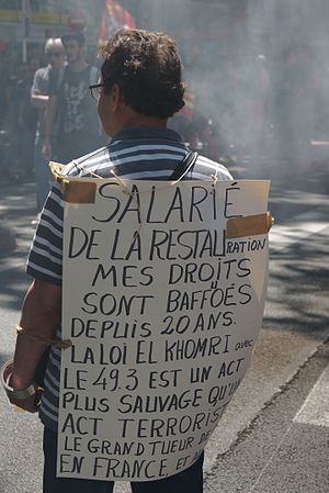 Français : Manifestation contre la loi travail à Toulouse, le 23 juin 2016 English: Demonstration against French labour law in Toulouse, June 23, 2016