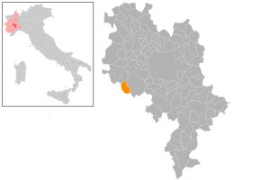 Poziția localității Cisterna d'Asti