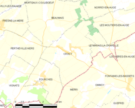 Mapa obce Crocy