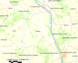 Mapa obce Herry