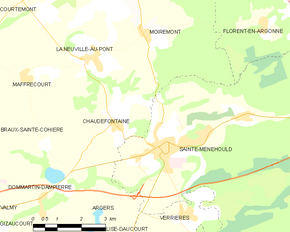 Poziția localității Chaudefontaine