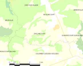 Poziția localității Daillancourt
