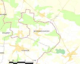Mapa obce Bousignies-sur-Roc
