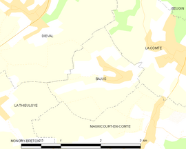 Mapa obce Bajus