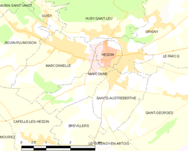 Mapa obce Marconne