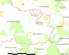 Poziția localității Beauvernois