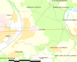 Mapa obce Trilport