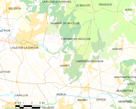 Mapa obce Lagnes