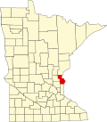 Thumbnail for File:Map of Minnesota highlighting Chisago County.svg