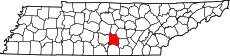 Map of Tennessee highlighting Coffee County.svg