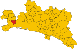 Map of comune of Mele (province of Genoa, region Liguria, Italy).svg